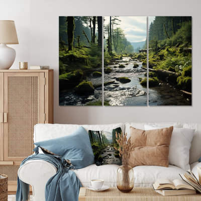 " USA Olympic National Forest With River " 3 - Pieces