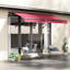 Auvent rétractable de 10 pi x 8 pi, parasol de patio avec manivelle. Et eau -, cadre en aluminium pour terrasse, balcon, cour. Manivelle corail. Marron