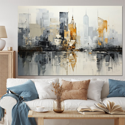 Abstract Cityscape IV - Abstract Collages Canvas Prints