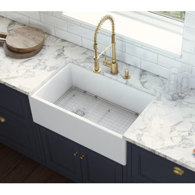 Fiamma 30" L x 18" W Farmhouse Kitchen Sink