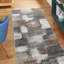 Tapis d'intérieur doux gris / brun à motif abstrait et neutre Menoher-1341351922