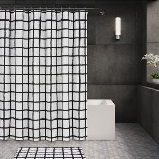 Trueblood 100% Cotton Geometric Shower Curtain