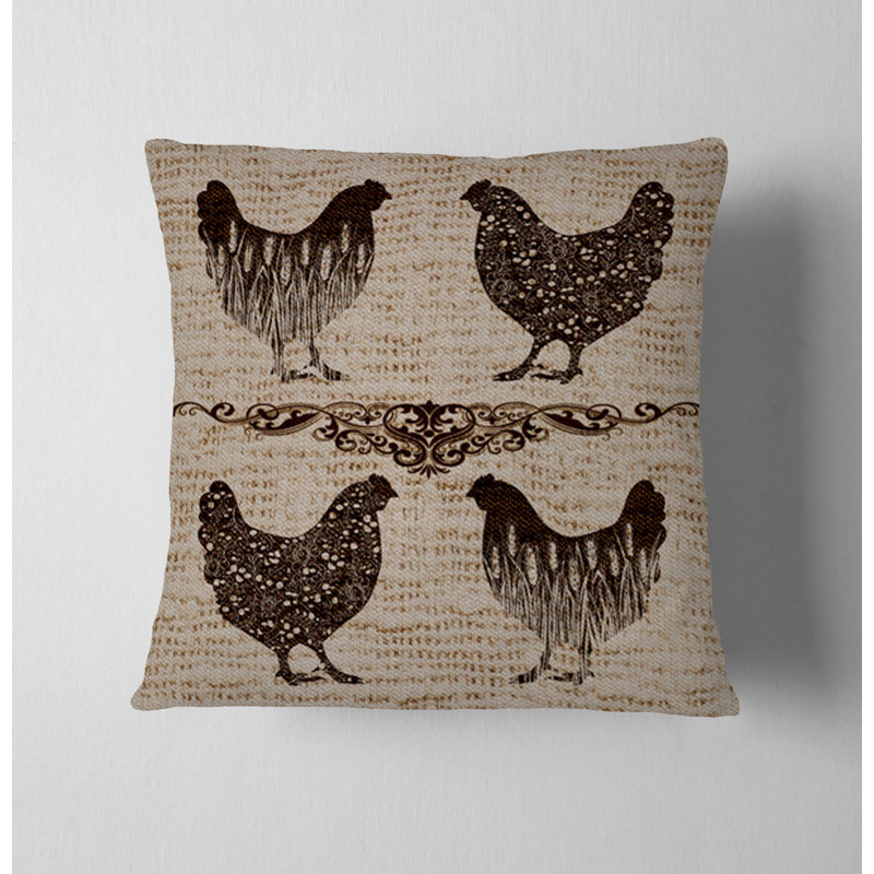Throw Pillow Cover Only, Brown 5, H 18 po x l 18 po
