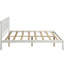 Lit plateforme double sans sommier blanc avec tête de lit-1293467292-1293467293