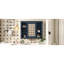 Armoire de salle de bain murale avec miroir, 35 po x 27,5 po, et tablettes réglables, armoire à finition bleue, intérieur spacieux, fixation moderne