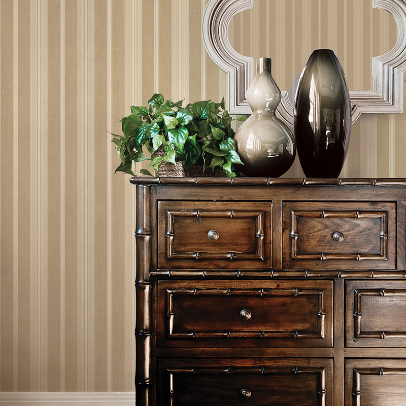 Dristy 10m x 52.8cm Matte Wallpaper Roll, Beige/Gold