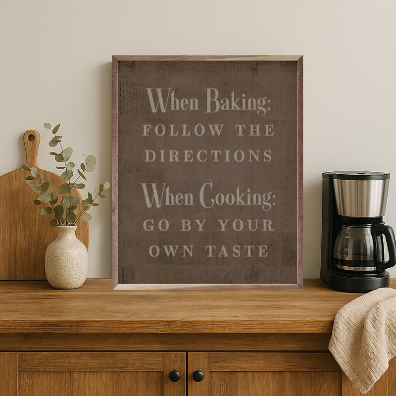 When Baking, 10" H x 8" W