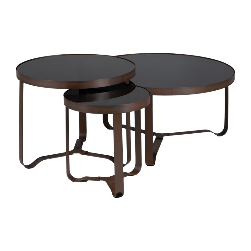 Three Leg Coffee Table, 45" H x 40" W x 40" D, Brown