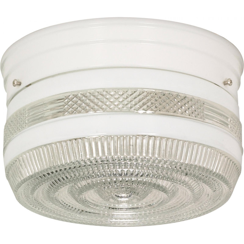 Kaspar Glass Flush Mount, White