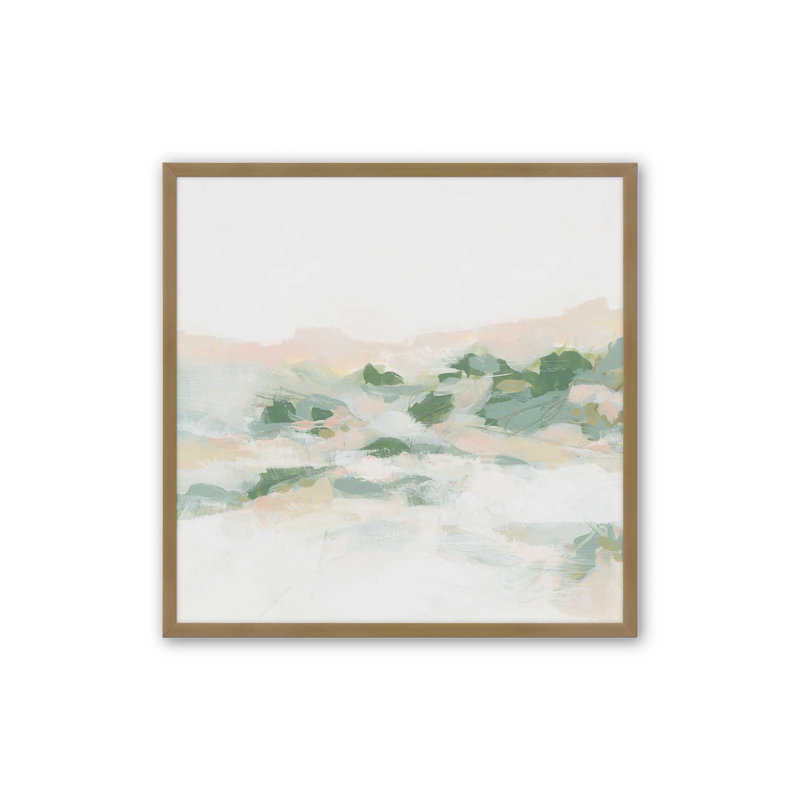 Pastel Wilderness II, H 21,75 po x l 21,75 po, Cadre ouvert à coins ouverts, or brossé