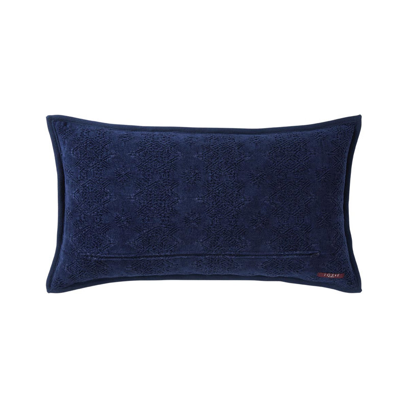 SYRACUSE Pillow Cover & Insert, Navy, Rectangle 13"H x 22"W
