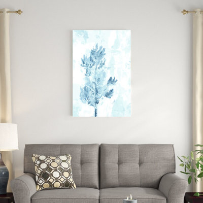 Aquarelle bleue - peinture sur toile tendue