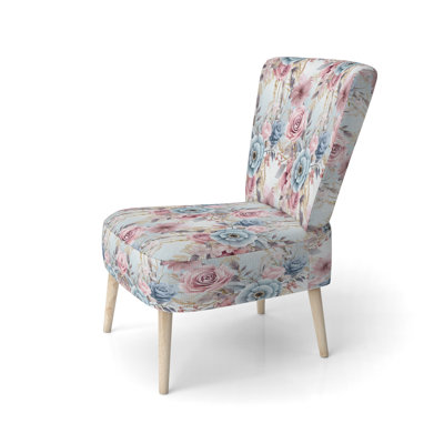 Chaise d'appoint rembourrée rose et bleue Dreamcatchers Boho