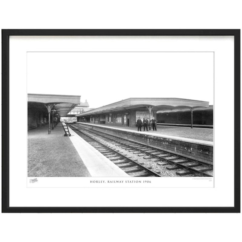 Horley, Railway Station 1906 by Francis Frith - Single Picture Frame Print, 40cm H x 50cm W x 2.3cm D