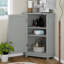 Armoire de rangement en coin Home, armoire de plancher triangulaire pour salle de bain, armoire d'angle en bois avec porte simple et tablettes réglables-2099178370