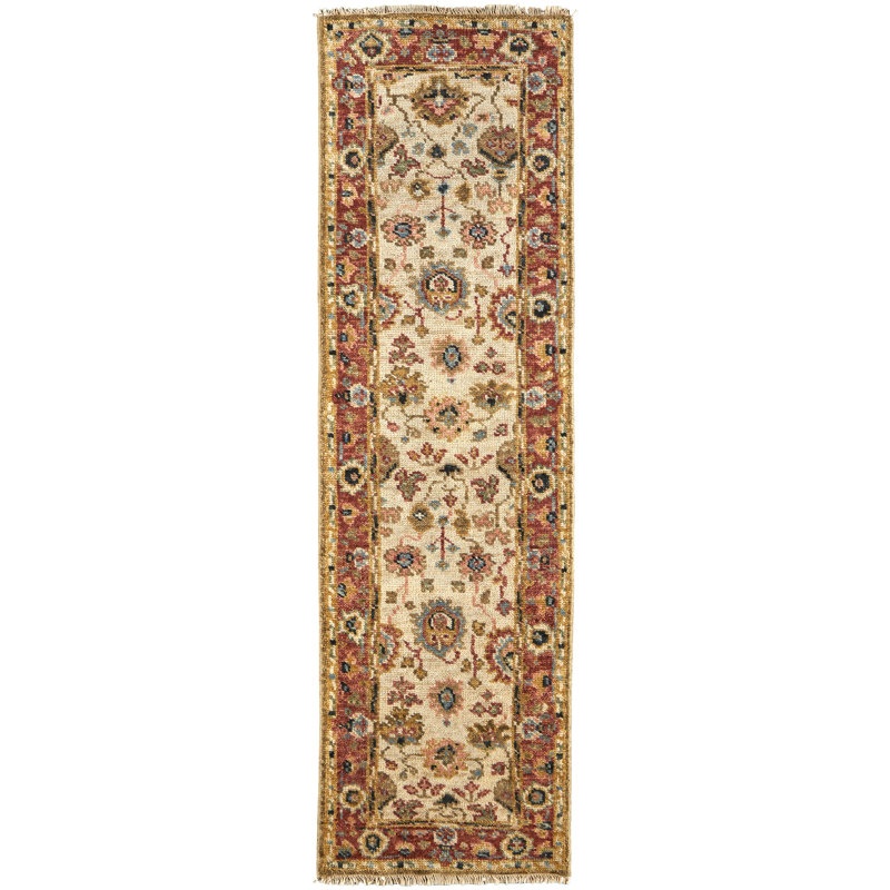 Longworth Hand Knotted Wool Oriental Indoor Rug, Runner 2'6" x 8'