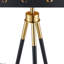 Lampe trépied 62 "avec abat-jour grille noire