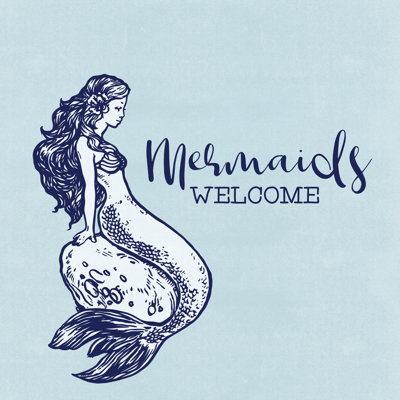 Mermaids Welcome - Wrapped Canvas Print
