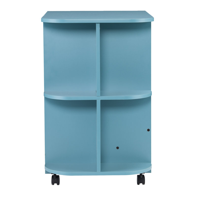 Duncan 51'' x 19'' Sewing Table with Sewing Machine Platform, Turquoise