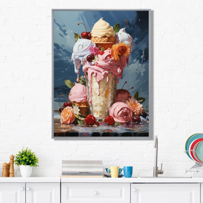 Nourriture, crème glacée alimentaire III - Desserts, art mural