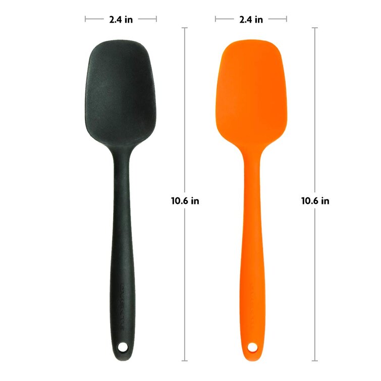 OVENTE Silicone Cooking Utensils Set - Food Grade Rubber Spatulas Heat  Resistant w/ Stainless Steel Core & Seamless Design, Non Stick Rubber  Spatula