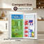 Mini réfrigérateur compact avec congélateur et réfrigérateur à faible bruit écoénergétique de 3,2 pieds cubes pour salle de dortoir, appartement, bureau, blanc crème-124796884