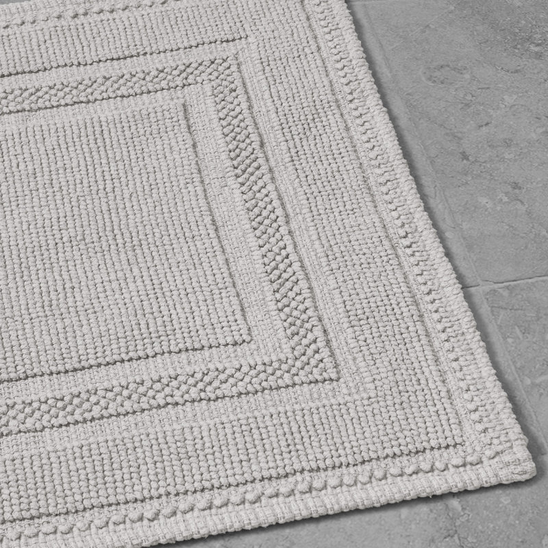 Bath Rug, Washed Beige, 17" W x 24" L