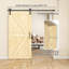 Ensemble de quincaillerie de porte de grange coulissante simple noire standard-80022802