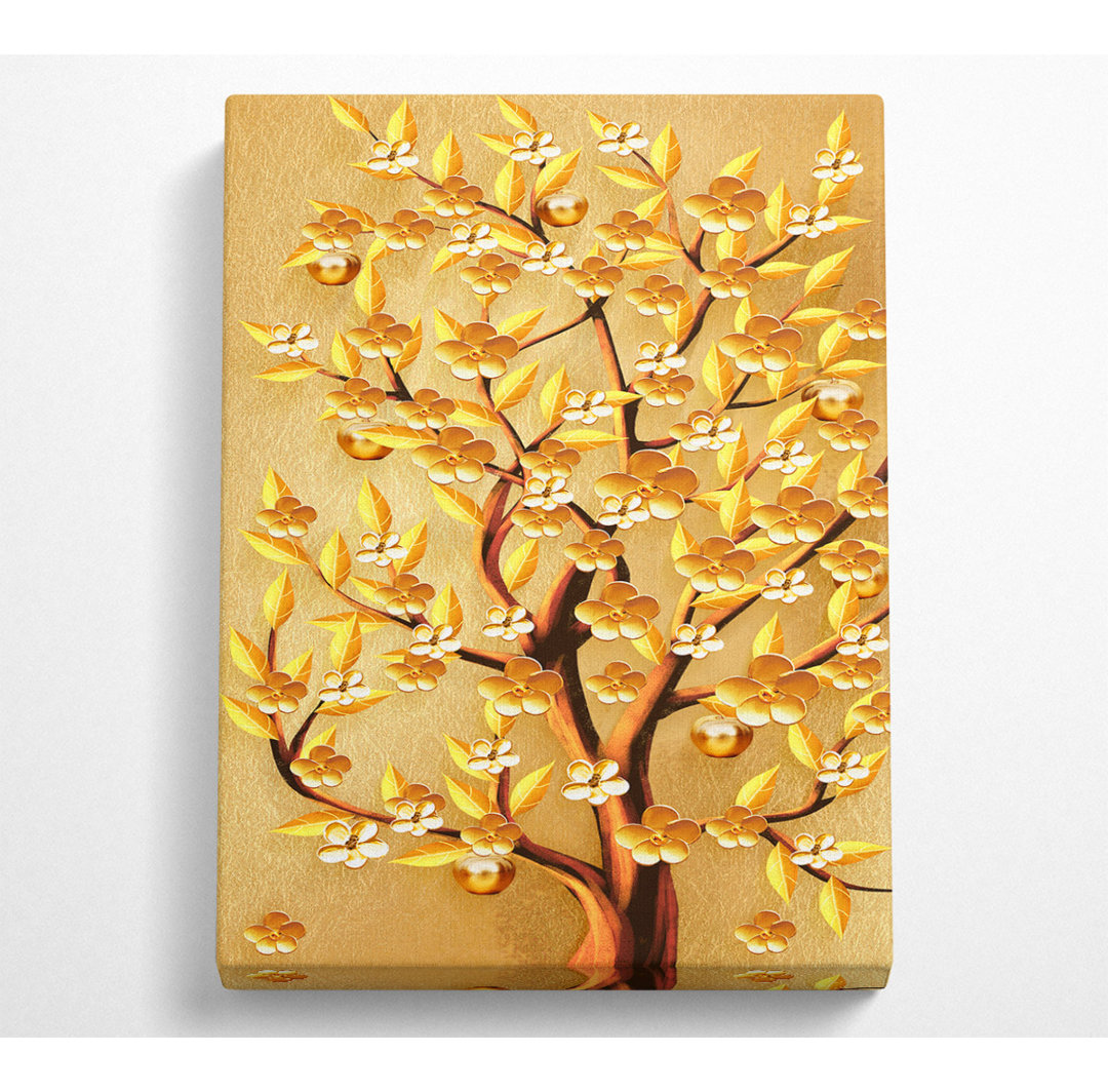 Gold Apple Tree - Kunstdrucke auf Leinwand ohne Rahmen