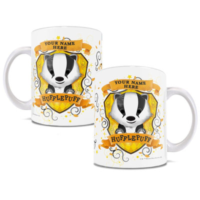 Harry Potter Personalized Hufflepuff Hogwarts Chibi Cute Geek Coffee Mug
