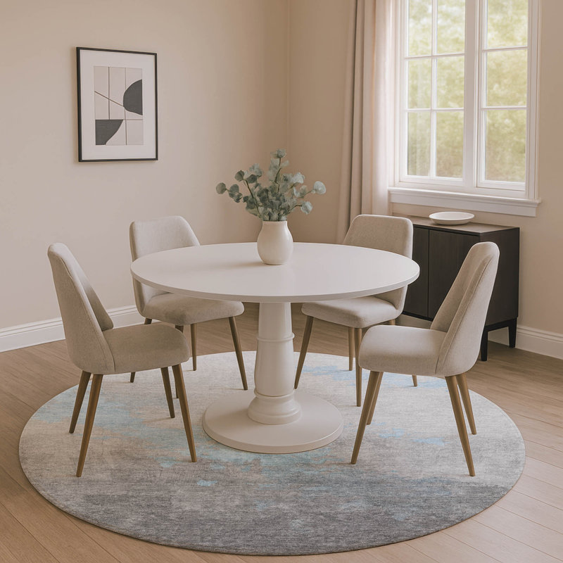 Premium Machine Washable Bennette AMF1881 Modern Rug, Round 8'
