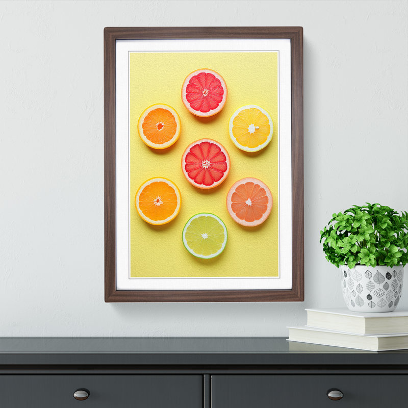 Single Picture Frame Print on Wood, Walnut Framed, 34cm H x 25cm W