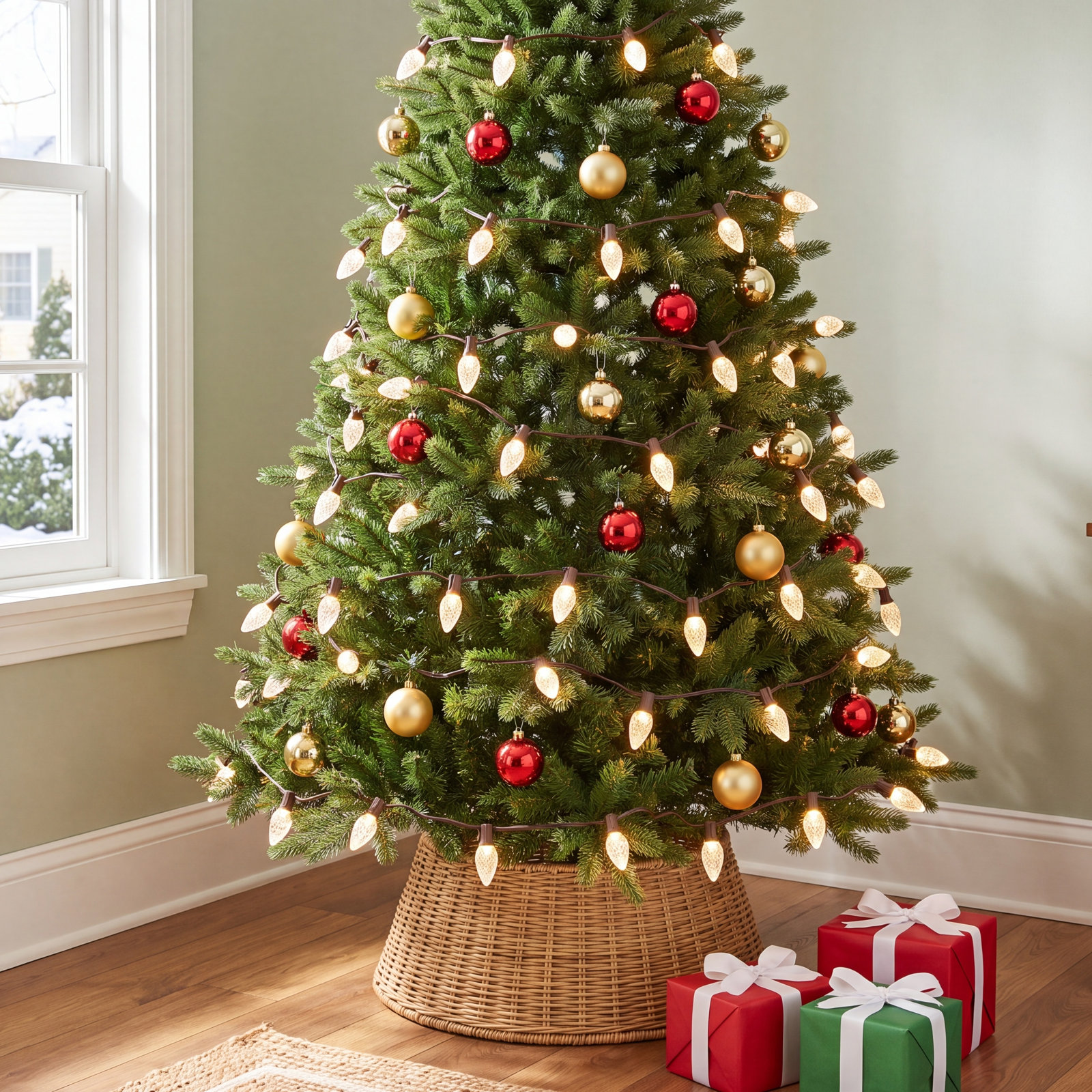 66' C9 Faceted LED Christmas String Lights