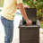 Suncast 33 Gallon Manual Lift Trash Hideaway Container-93720371