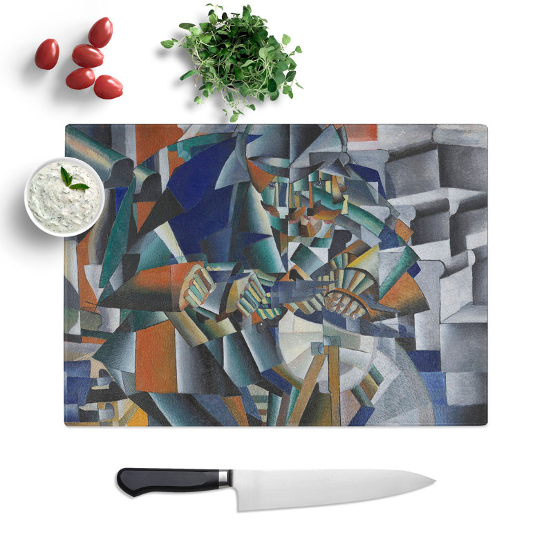The Knife Grinder by Kazimir Malevich Chopping Board, 28.5cm W x 39cm L