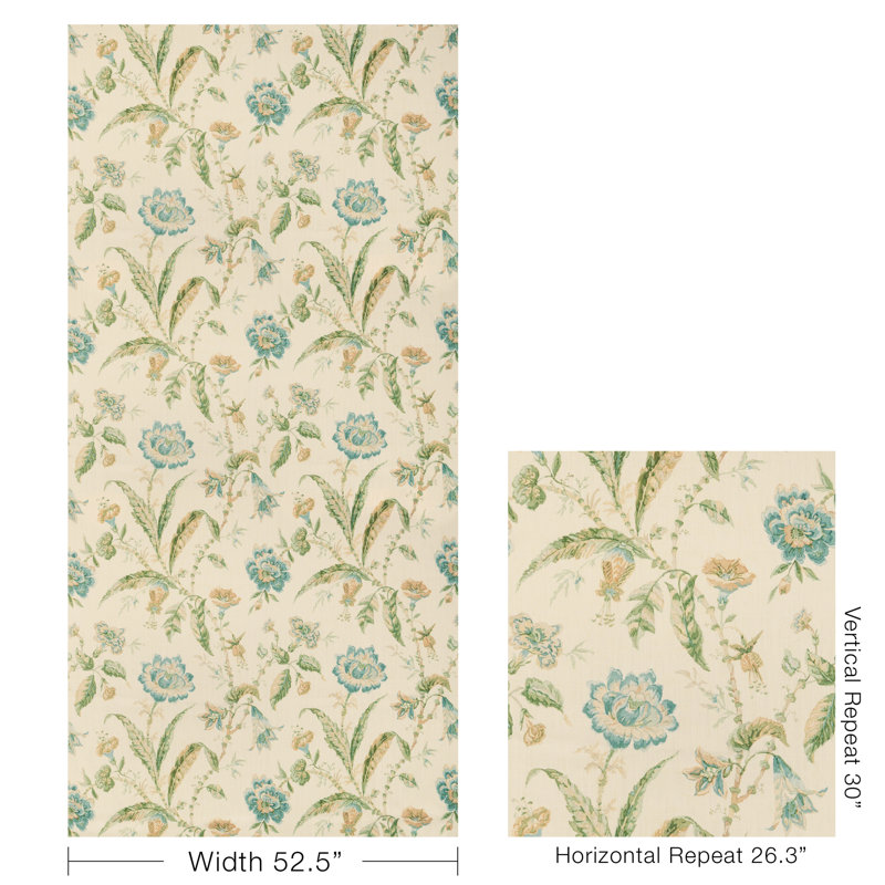 Rosemont Print, Aqua