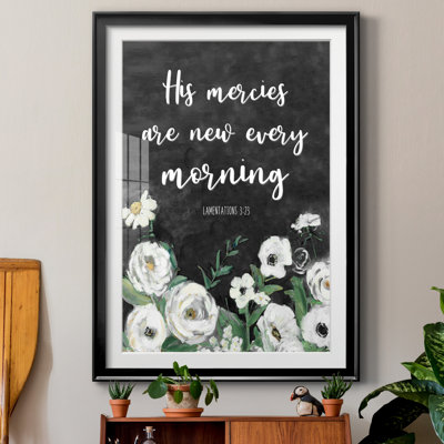 «His Mercies» par J Paul - reproduction d'art textuelle encadrée