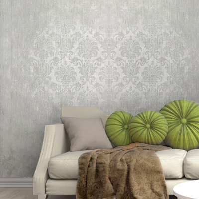 Vernon Modern Italian Non-Woven Flocked Wallpaper Roll