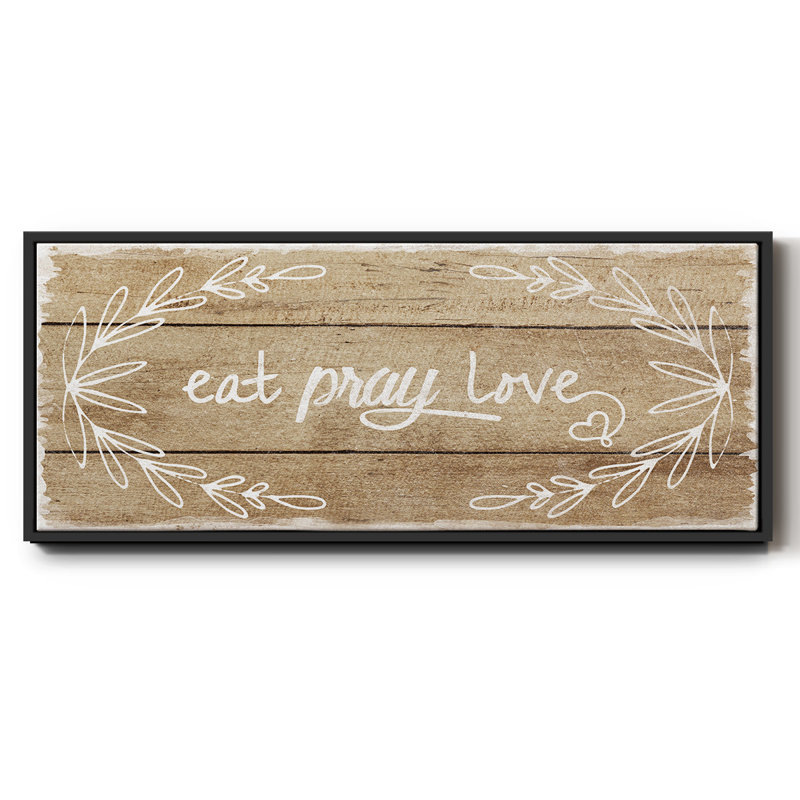 «Eat, Pray, Love», toile encadrée, H 20 po x l 50 po