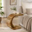 Table de bout en C, table d'appoint en bois