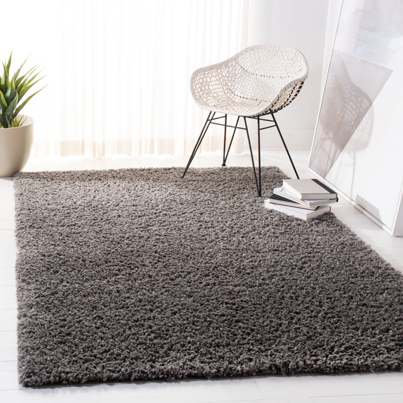 August Shag Performance Solid Color Rug, Rectangle 5'3" x 7'6"