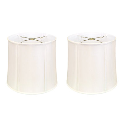 Royal Designs, Inc. BSO-719-16LNWH-2 Drum Basic Lamp Shade, 15 x 16 x 16, Linen White, 2-Pack