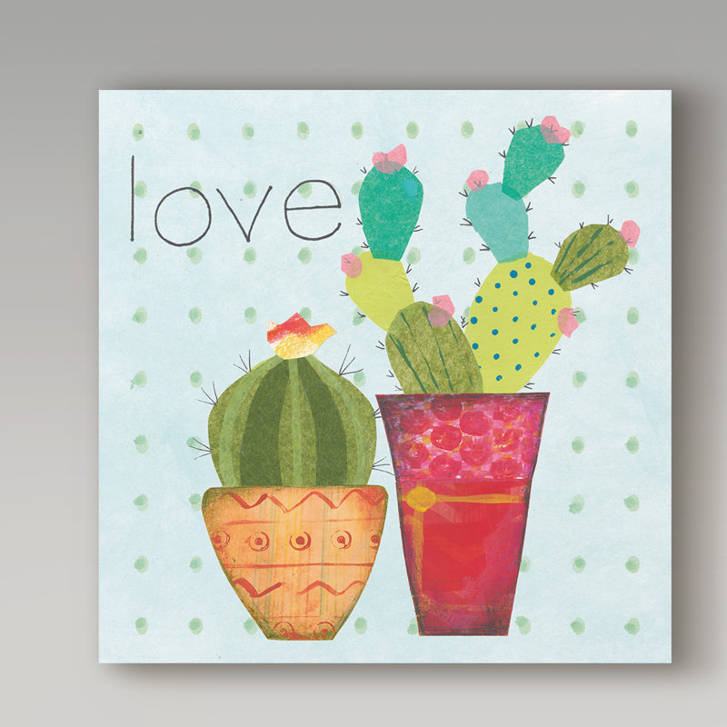 « sud-ouest-cactus iii », art sur toile, H 24 po x l 24 po x P 2 po