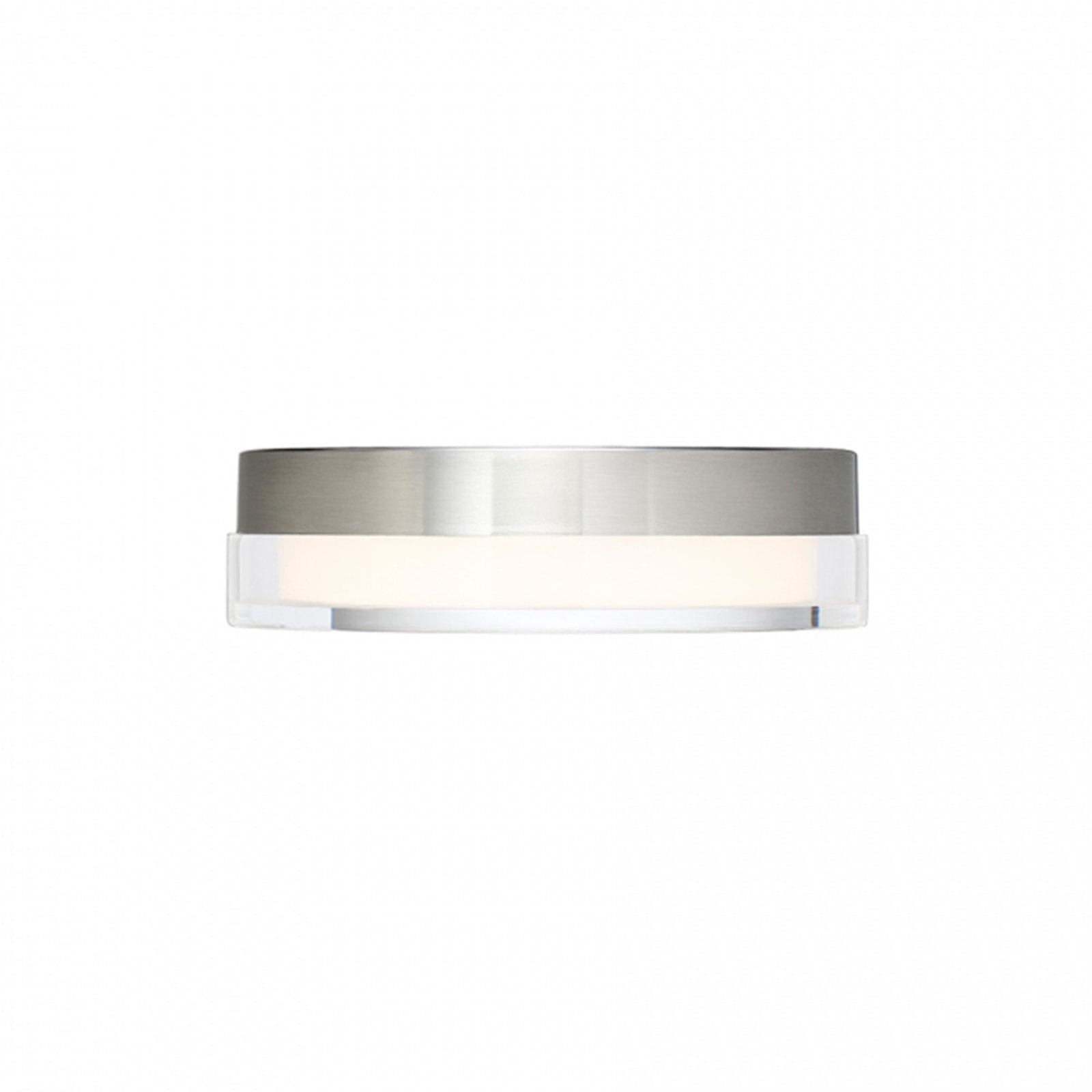 Pi LED Dimmable Round Flush Mount, 3500K, 2.5" H x 9" W x 9" D, Stainless Steel