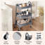 Chariot de rangement mobile avec roulettes verrouillables - Chariot utilitaire roulant en métal avec paniers en filet ventilés pour la cuisine, la salle de bain, le bureau et l'organisation de la maison-749440283