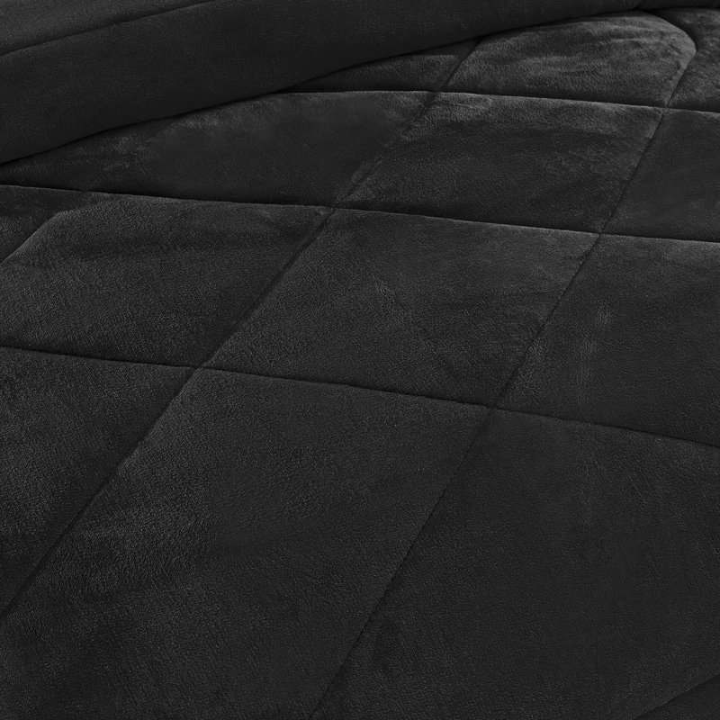 Couverture douce en molleton Sherpa Classic, Grand, Noir