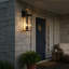 Applique murale d'extérieur 21,7 po 2 lumières Dusk to Dawn avec abat-jour en verre (paquet de 1)-1358758132-1358758135