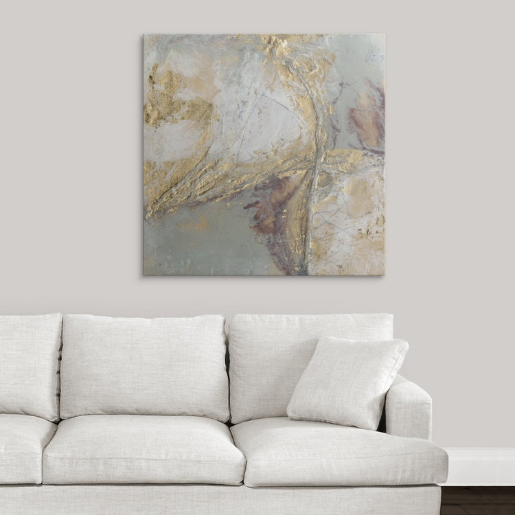 « gilded circuit i », reproduction d’art sur jennifer, H 35 po x l 35 po x P 1,5 po, Toile