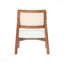 [Ensemble idéal pour les patios extérieurs de 2 personnes] Chaise d'appoint de style moderne beige avec dossier tissé, structure en bois robuste, sièges d'appoint minimalistes et élégants pour le salon, la chambre à coucher ou le bureau