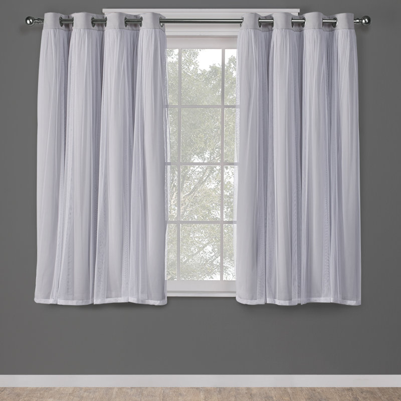 Nunley Room Darkening Curtain Pair, 52" W x 63" L, Cloud Gray